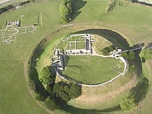 Aerial view of Old Sarum Aerial photograph of Old Sarum site, on departure from Old Sarum airfield.jpg
