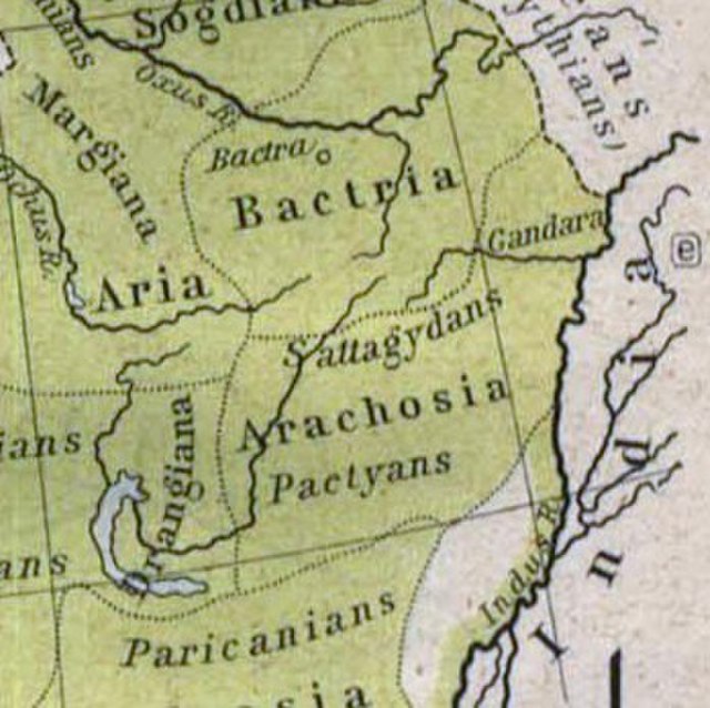 The ancient Drangiana, between Ariana and Arachosia, during 500 BC.