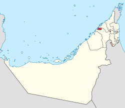Location of Ajman in the UAE