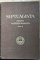 Alfred Rahlfs' edition of the Septuagint, 2 vol., 1935 (2) (cropped).jpg