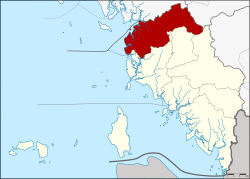 Karte von Satun, Thailand, mit Thung Wa