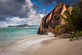 Anse source dagent beach la digue, Seychelles