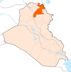 Location of Erbil Govrenorate (Hewlêr)