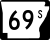 Highway 69S-Markierung