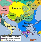 Karte der Balkanhalbinsel (um 1300)