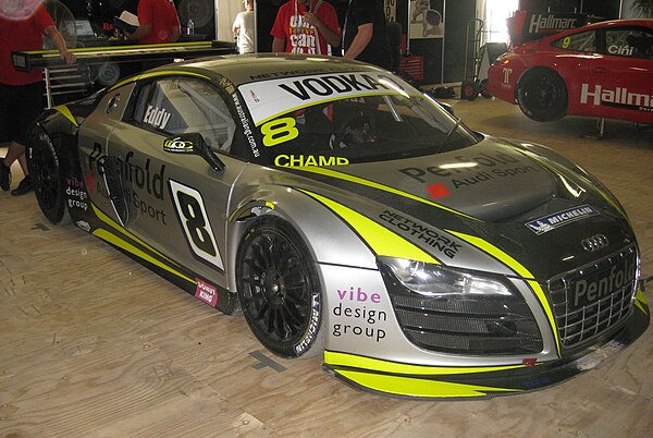 The Audi R8 LMS of 2011 ATT winner Mark Eddy, pictured at the opening round of the 2011 Australian GT Championship.