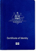 Certificate of identity