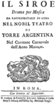 Baldassare Galuppi - Siroe - titlepage of the libretto - Rome 1754.png