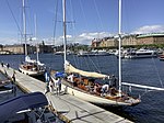 Sparkman & Stephens-ritade S/Y Refanut och S/Y Ballad i nya KSSS-hamnen i Stockholm, 2021.