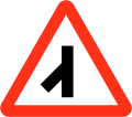 Traffic merges from left