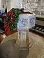 Font in the medieval Church of John the Baptist in Erith. [160]