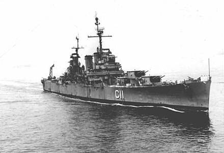 Brooklyn-class cruiser Barroso of the Brazilian Navy in 1960