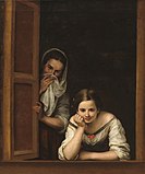 『窓辺の二人の女性』1655年-1660年頃 ワシントン・ナショナル・ギャラリー所蔵