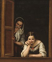 Mujeres en la ventana, 1665-1675, Washingtongo Arte Galeria Nazionala