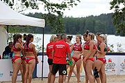 Deutsch: Beachhandball Europameisterschaften 2019 (Beach handball Euro); Tag 3: 4. Juli 2019 – Frauen, Platzierungsrunde Gruppe IV, Russland-Slowenien 2:0 (18:11, 20:16) English: Beach handball Euro; Day 3: 4 July 2019 – Women Consolation Round Group IV – Russia-Slovenia 2:0 (18:11, 20:16)