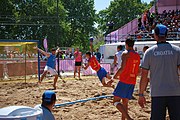 Deutsch: Beachhandball bei den Olympischen Jugendspielen 2018 in Buenos Aires; Tag 7, 13. Oktober 2018; Jungen, Halbfinale – Spanien-Kroatien 2:1 English: Beach handball at the 2018 Summer Youth Olympics in Buenos Aires at 13 October 2018 – Boys Semifinal – Spain-Croatia 2:1 Español: Handball de playa en los Juegos Olimpicos de la Juventud Buenos Aires 2018 en 13 de octubre de 2018 – Semifinales de chicos - España-Croacia 2:1