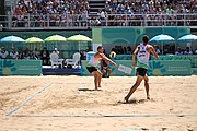 Deutsch: Beachvolleyball bei den Olympischen Jugendspielen 2018; Tag 11, 17. Oktober 2018; Jungen, Spiel um Platz 3 – Argentinien-Ungarn 2:0 (21–15/21–15) English: Beach volleyball at the 2018 Summer Youth Olympics at 17 October 2018 – Bronze Medal Match – Argentina-Hungary 2:0 (21–15/21–15)