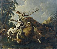 鹿と猟犬(c.1860)