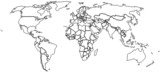 Black and white political map of the world.png