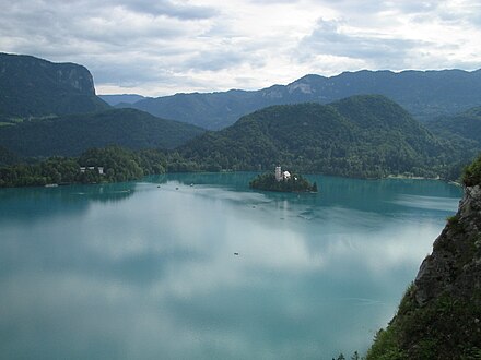 Bled Island seen from the Castle