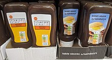 Brown sauce in the Sainsbury's core and Stamford Street ranges Brown Sauce in Sainsbury's.jpg