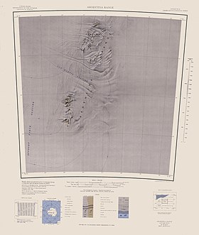 Carte topographique du chaînon Argentina.