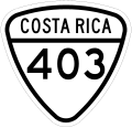 Road shield of Costa Rica National Tertiary Route 403