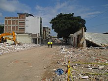 Devastation in Portoviejo, Ecuador after a 7.8 magnitude earthquake. Calle Francisco Pacheco Portoviejo, Ecuador 04.05.2016.jpg