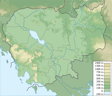 Trấn Tây Thành trên bản đồ Campuchia