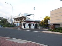 The Campbelltown Sports Stadium is located in Leumeah. Campbelltown Stadium.jpg