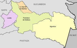 Cantons of Orellana Province