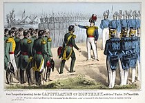 General Ampudia pactando la capitulación de Monterrey con el General Taylor el 24 de septiembre de 1846.