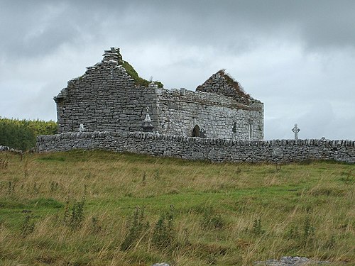 Ruins of a 12th century church, County Clare, Ireland