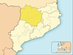 Анексирането на Каталония (1812 – 1814 г.). В жълто е територията на департамента Сегре.