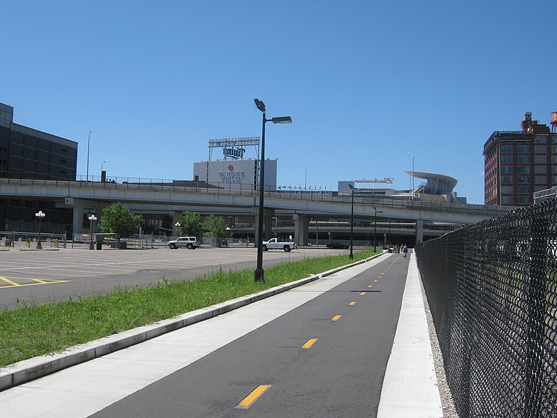 File:Cedar Lake bike trail by Target Field.jpg