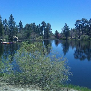 Cedar Lake (California) artificial lake in the San Bernadino Mountains, San Bernadino County, California