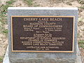 Cherry Lake Beach dedication plaque