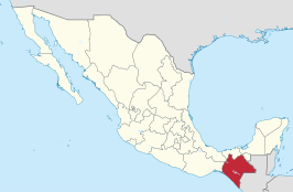 Kaart van Estado Libre y Soberano de Chiapas