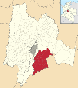 Location of Eastern Province in Colombia