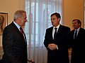 Commissioner Avramopoulos with Prime Minister of Slovenia Miro Cerar an the Minister of Foreign Affairs, 22-10-2015 (22226336039).jpg