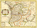 Représentation des territoires des royaumes Kongo, Bengela et Angola en 1754