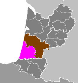 Arrondissement di Dax – Localizzazione