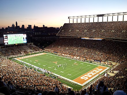 Darrell K Royal–Texas Memorial Stadium, where Texas plays its home games