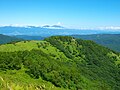 Vue du mont Denjō et du mont Asama depuis le mont Kuruma