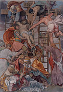 Снятие с креста. 1541. Фреска. Капелла Лукреции делла Ровере, церковь Сантиссима-Тринита-дей-Монти, Рим