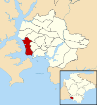 Location of Devonport ward Devonport ward in Plymouth 2003.svg