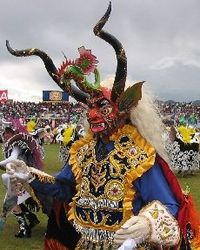 Supay, as interpreted in a Peruvian festival Diablo puneno.jpg