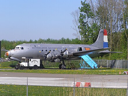 Netherlands Government Air Transport C-54A on display at the Aviodrome