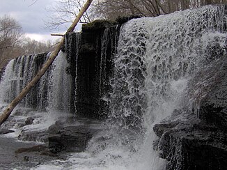 "Blue Hole Falls": Duck River-foss nær Manchester (Tennessee)