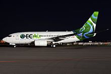 ECAir Boeing 737-700 ECAir Boeing 737-700 at Zurich Airport.jpg